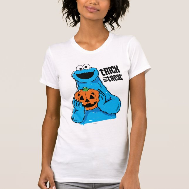 Cookie Monster - Trick Or Treat T-Shirt (Front)
