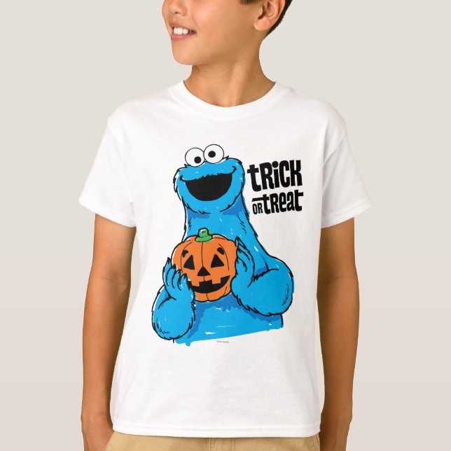 Cookie Monster - Trick Or Treat T-Shirt (Front)