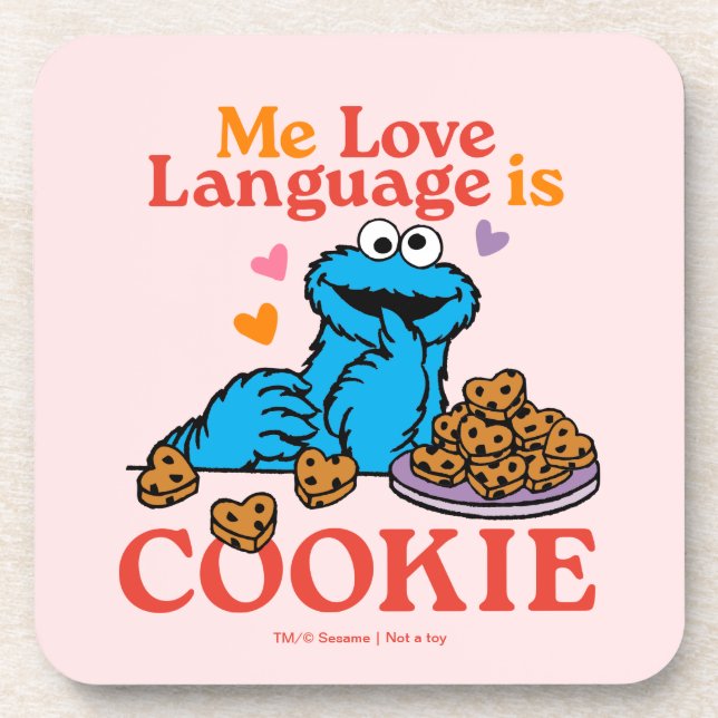 Cookie Monster | Valentine's Day Quote Coaster (Front)