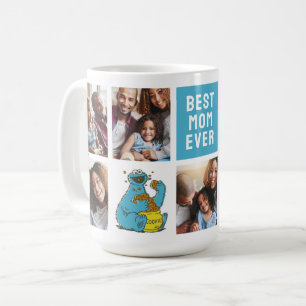 Cookie Monster Vintage Mom Photo Collage Coffee Mug