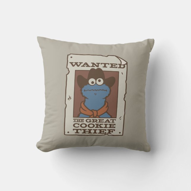 Cookie Monster | Wanted Poster Cushion (Front)