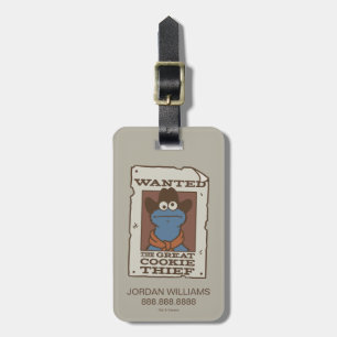 Cookie Monster   Wanted Poster Luggage Tag