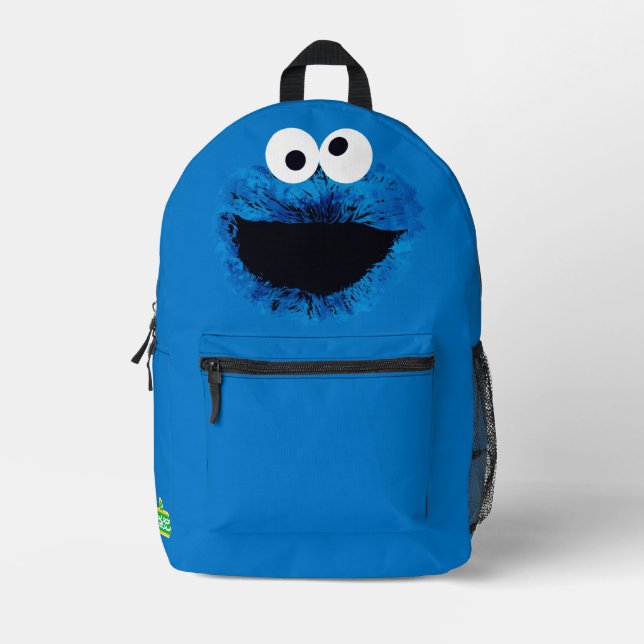 Cookie Monster | Watercolor Trend Printed Backpack (Front)
