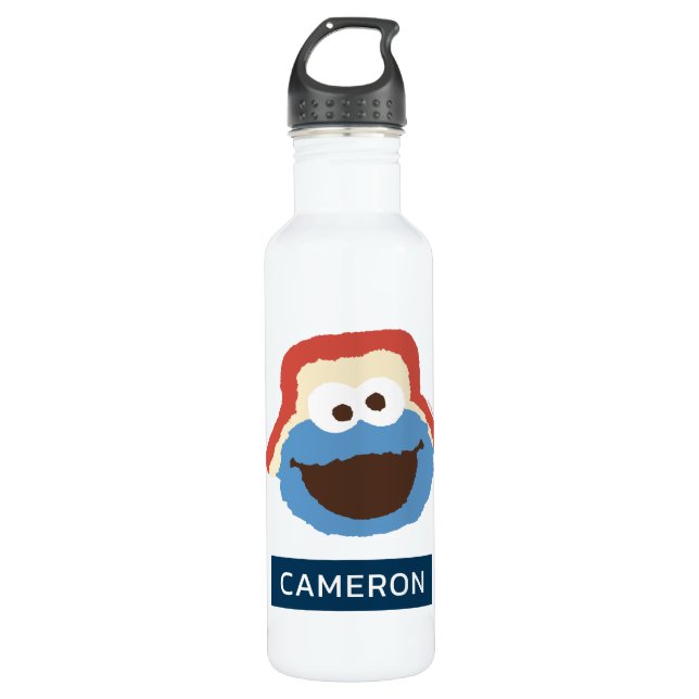 Cookie Monster Woodland Face | Add Your Name 710 Ml Water Bottle (Front)