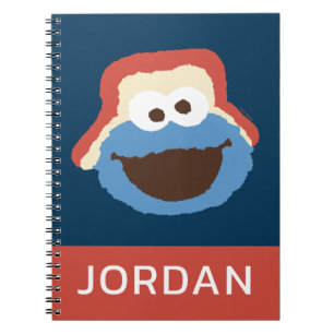 Cookie Monster Woodland Face   Add Your Name Notebook