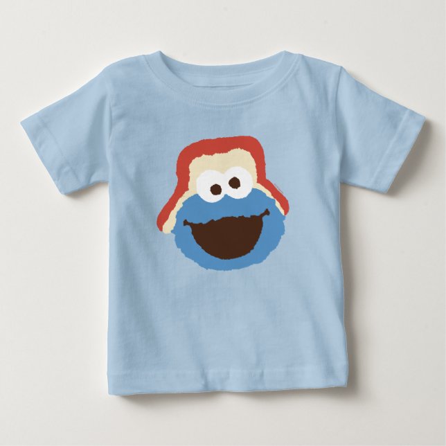 Cookie Monster Woodland Face Baby T-Shirt (Front)