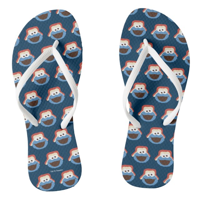 Cookie Monster Woodland Face Jandals (Footbed)