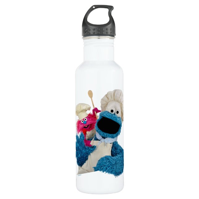 Cookie Monster's Foodie Truck Friends 710 Ml Water Bottle (Front)