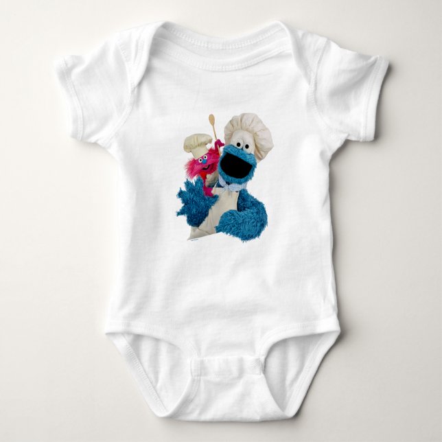Cookie Monster's Foodie Truck Friends Baby Bodysuit (Front)