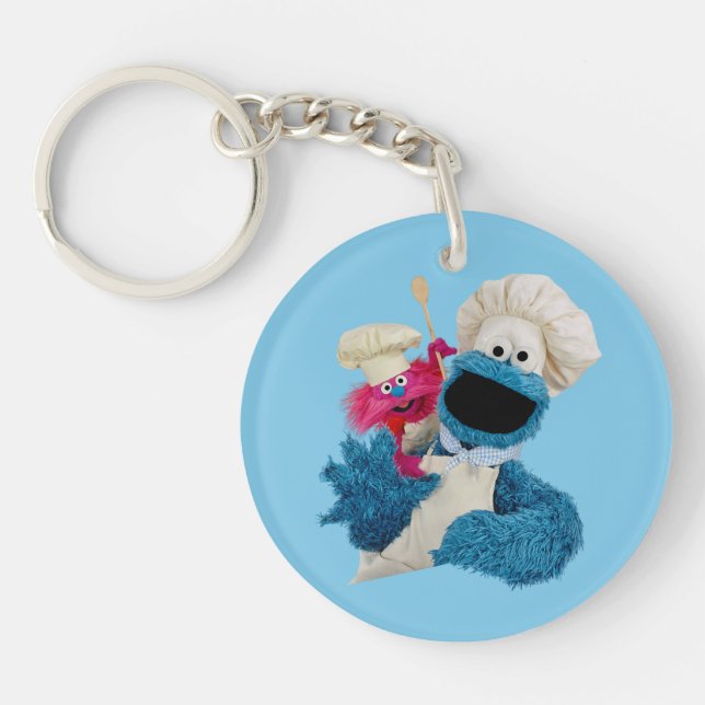 Cookie Monster's Foodie Truck Friends Key Ring (Front)