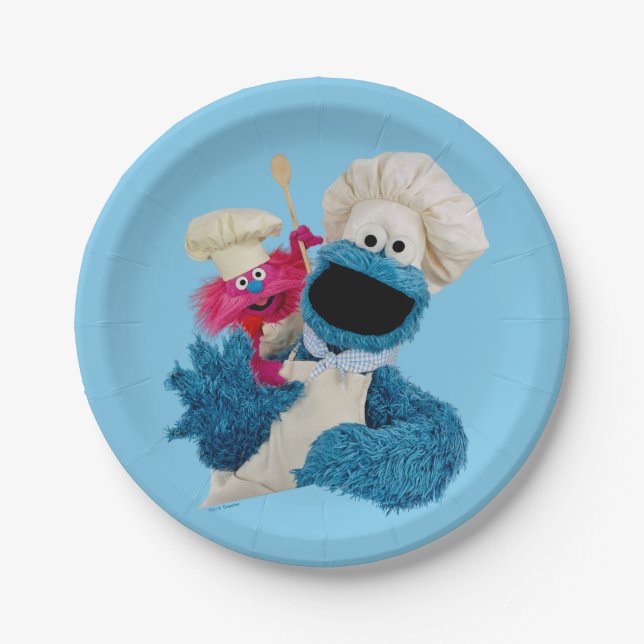 Cookie Monster's Foodie Truck Friends Paper Plate (Front)