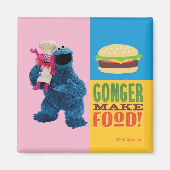 Cookie Monster's Foodie Truck | Gonger Make Food Magnet (Front)