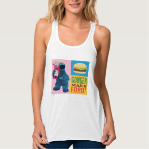 Cookie Monster's Foodie Truck Gonger Make Food Singlet