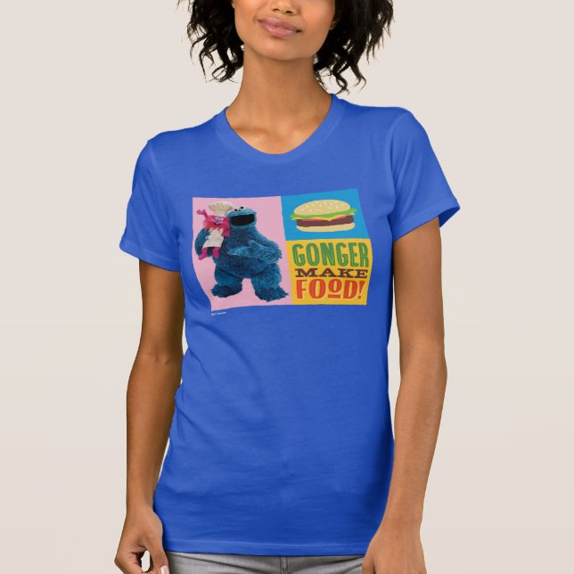 Cookie Monster's Foodie Truck | Gonger Make Food T-Shirt (Front)