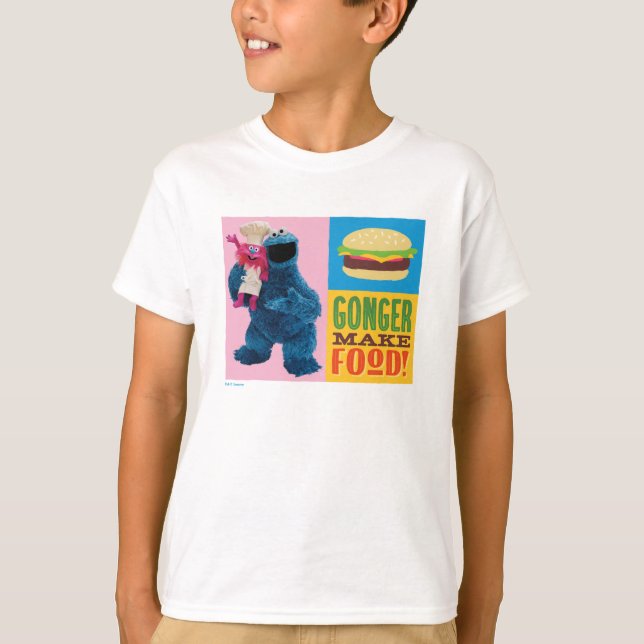 Cookie Monster's Foodie Truck | Gonger Make Food T-Shirt (Front)
