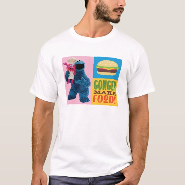 Cookie Monster's Foodie Truck | Gonger Make Food T-Shirt (Front)