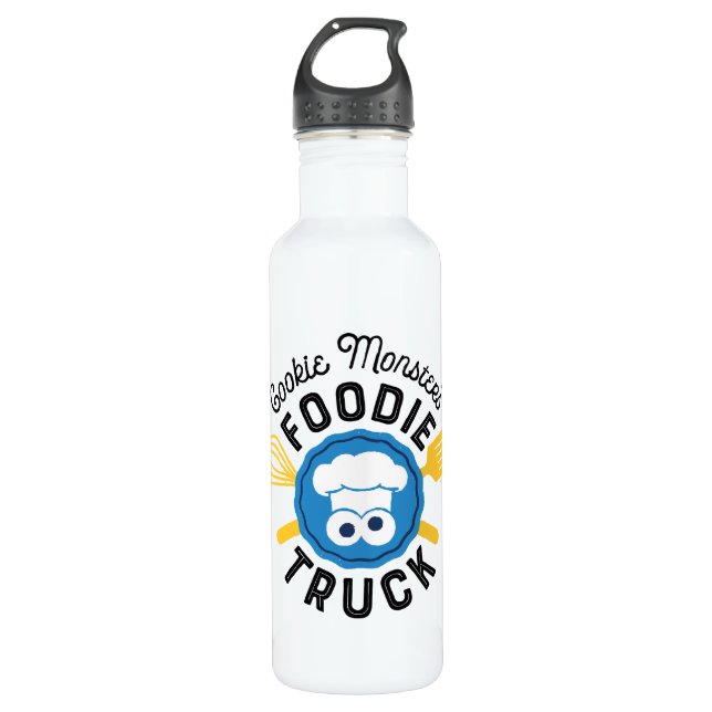 Cookie Monster's Foodie Truck Logo 710 Ml Water Bottle (Front)