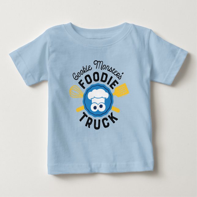 Cookie Monster's Foodie Truck Logo Baby T-Shirt (Front)