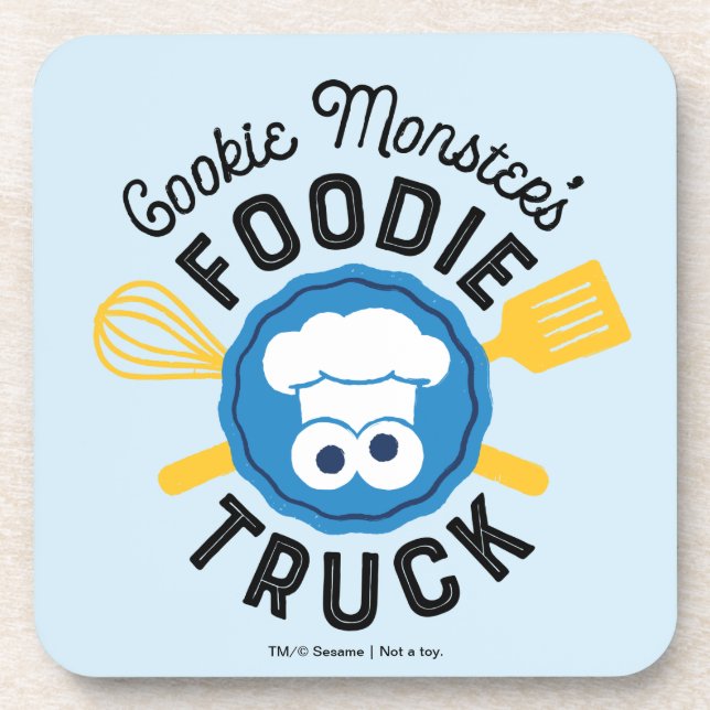 Cookie Monster's Foodie Truck Logo Coaster (Front)