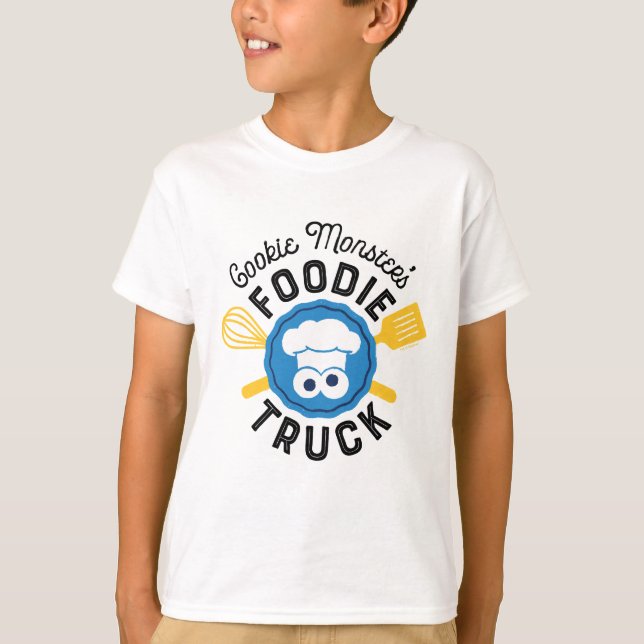Cookie Monster's Foodie Truck Logo T-Shirt (Front)