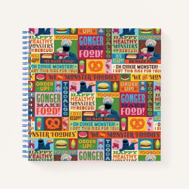 Cookie Monster's Foodie Truck Pattern Notebook (Front)