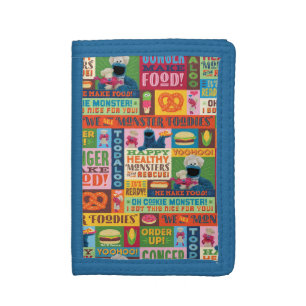Cookie Monster's Foodie Truck Pattern Trifold Wallet