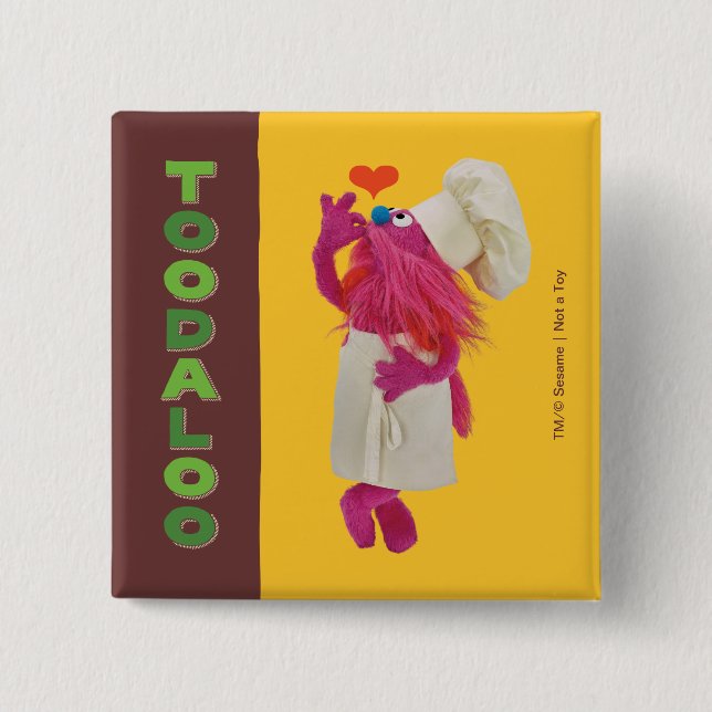 Cookie Monster's Foodie Truck | Toodaloo 15 Cm Square Badge (Front)