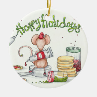Cookie Mouse Ceramic Tree Decoration