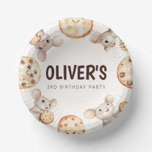 Cookie & Mouse Kids Birthday Party Paper Plate