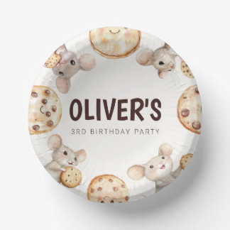 Cookie & Mouse Kids Birthday Party Paper Plate