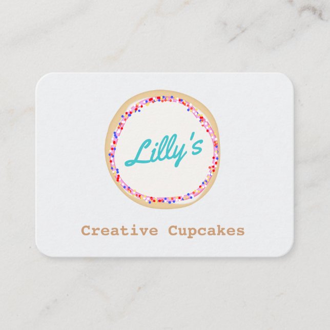 Cookie or Cupcake Baker  Business Card (Front)