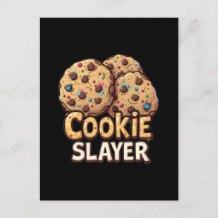 Cookie Slayer – Chocolate Treat Conqueror Holiday Postcard