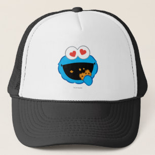 Cookie Smiling Face with Heart-Shaped Eyes Trucker Hat