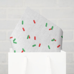 Cookie Sprinkles Red Green Sweet Christmas Fun Tissue Paper