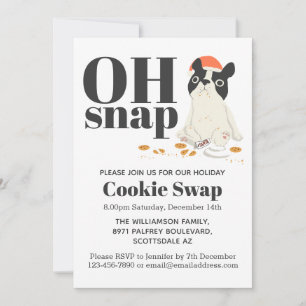 Cookie Swap Cute Puppy and Cookies  Invitation