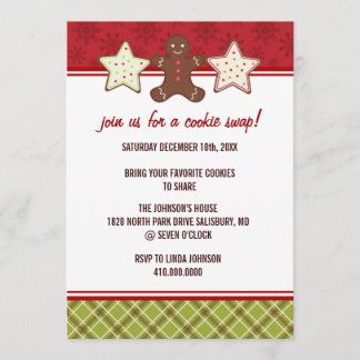 Cookie Swap Holiday Christmas Party Invitations