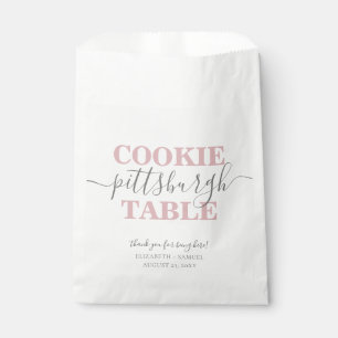 Cookie Table Personalized Pink Paper Favour Bags