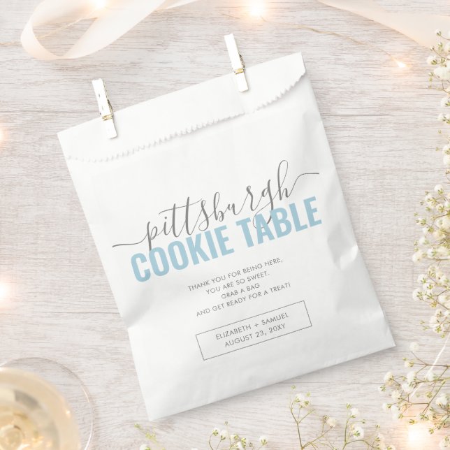 Cookie Table Poem Wedding Paper Favour Bags (Clipped)