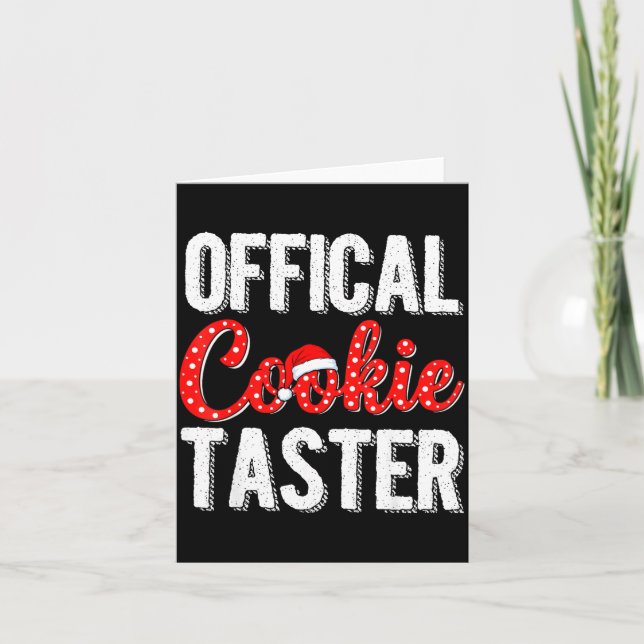 Cookie Taster Cookie Christmas Matching Couple  Card (Front)