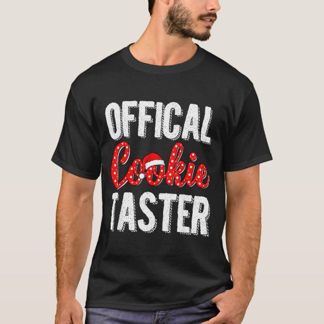 Cookie Taster Cookie Christmas Matching Couple  T-Shirt (Front)