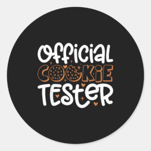 Cookie Tester Christmas Bakers Kids Toddler Xmas Classic Round Sticker