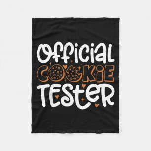 Cookie Tester Christmas Bakers Kids Toddler Xmas Fleece Blanket