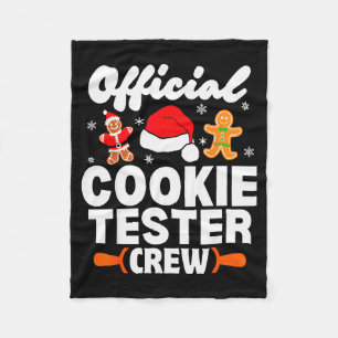 Cookie Tester Crew Christmas Baking Xmas Pajamas  Fleece Blanket