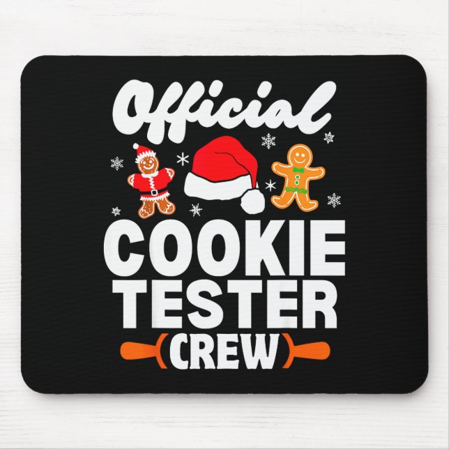 Cookie Tester Crew Christmas Baking Xmas Pajamas  Mouse Pad (Front)