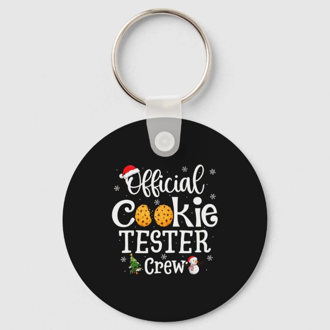 Cookie Tester Crew Family Baking Team Christmas  Key Ring (Front)