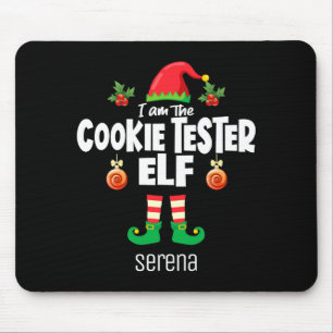 Cookie Tester Elf Family Matching Christmas Name Mouse Pad
