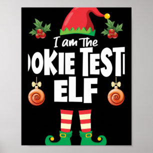 Cookie Tester Elf Family Matching Christmas Name T Poster
