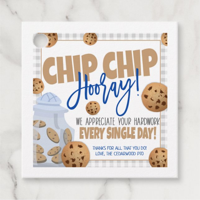 Cookie Thank You Gift Tag (Front)