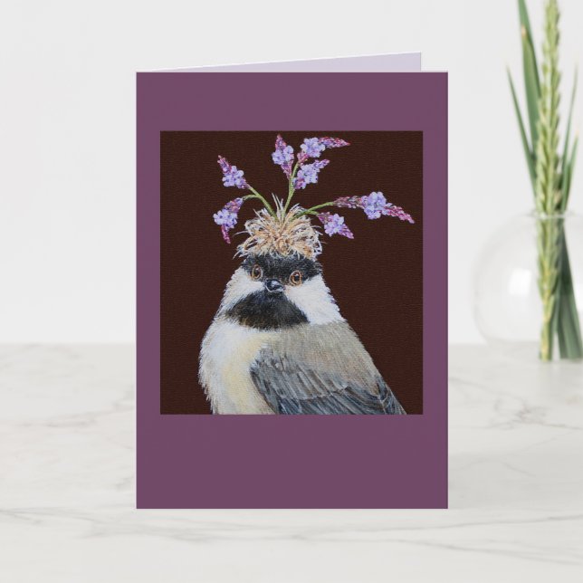 Cookie, the chickadee card (Front)