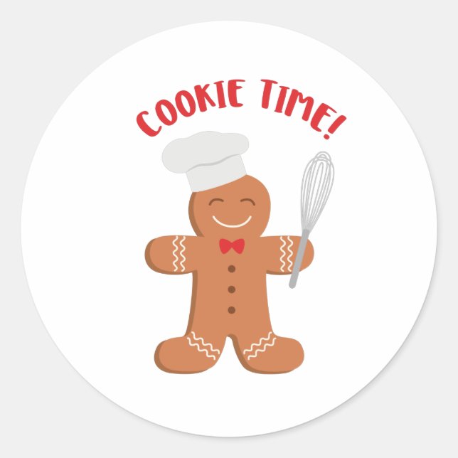 Cookie Time Classic Round Sticker (Front)
